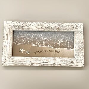 Friendships Framed print- Beach Scene Decor -sand&starfish- 11”X 6”